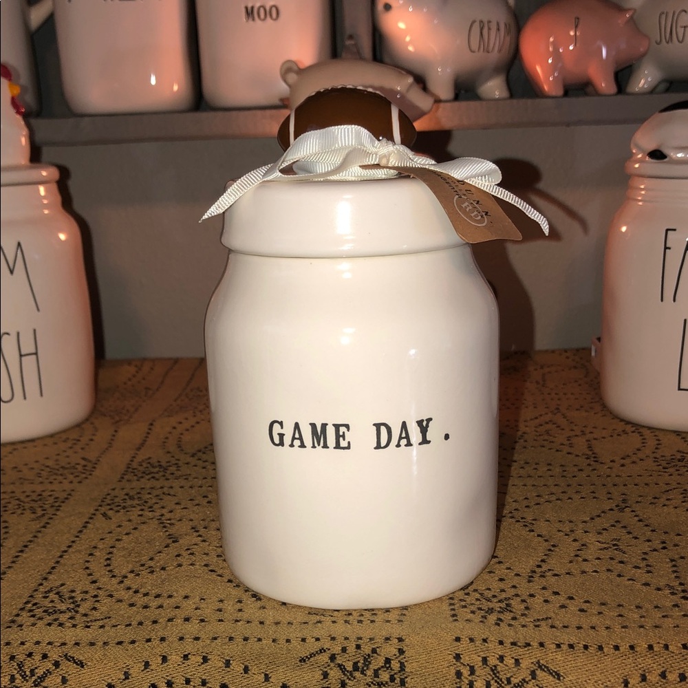 Rae Dunn GAME DAY Baby Canister (Football On Lid)